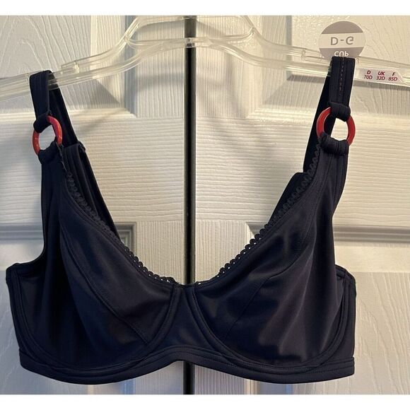 E Spirit Navy Blue Underwired Bikini Top Size 32D Small NEW - Picture 1 of 4